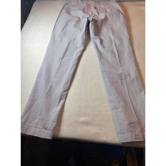 Brooks Brother Seersucker Striped Mens Pants Size 34x34 Blue & White Cotton - Picture 11 of 11